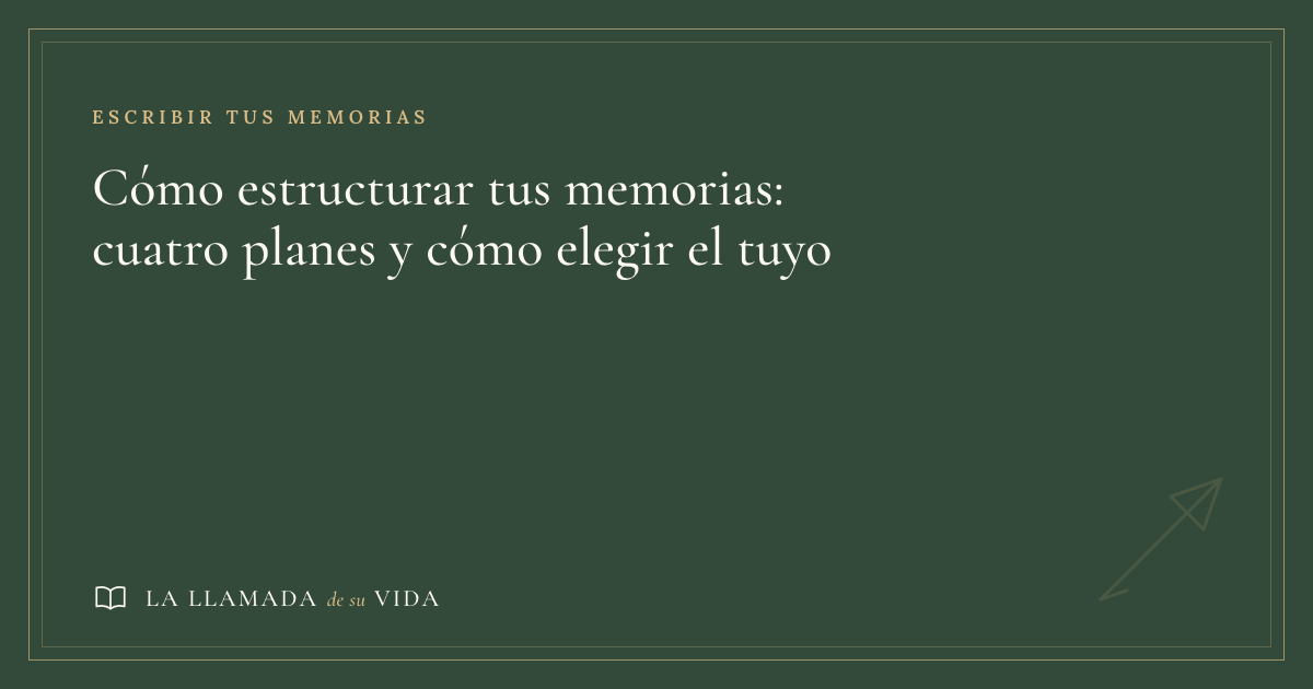 Cómo estructurar tus memorias: cuatro planes y cómo elegir el tuyo